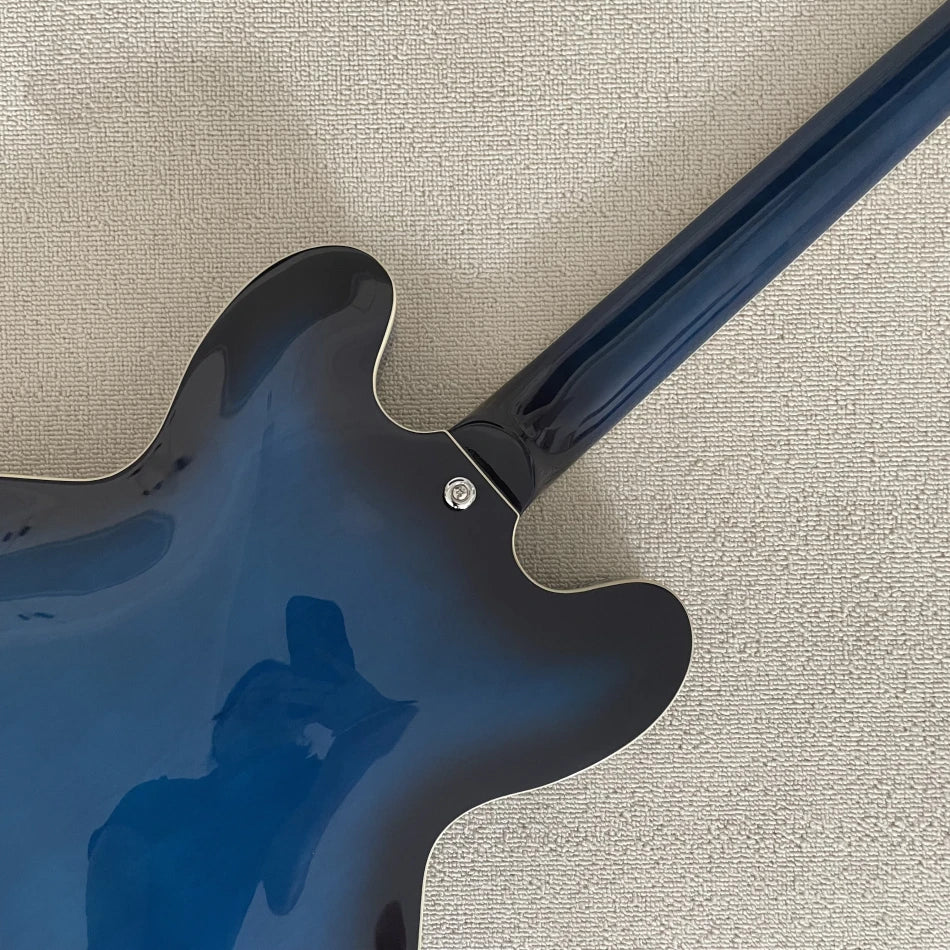 hollow electric guitar, Chrome Hardware, HH pickup, maple guitar body,