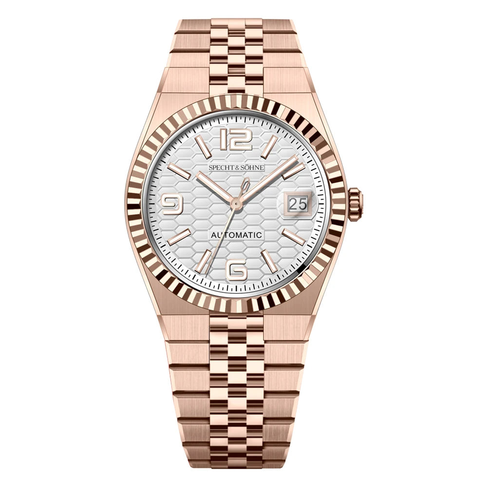 Specht & Söhne New Mens Watches Miyota 8215 Automatic Mechanical Wristwatches Stainless Steel Watch Relogio Masculino 37MM