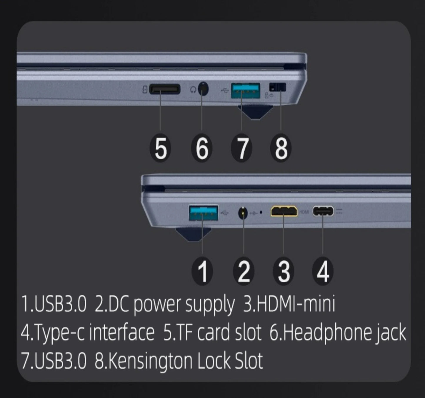 Face ID Laptop 16 Inch IPS Screen 16GB RAM 32GB Intel 11th N95 Netbook Windows 11 Pro