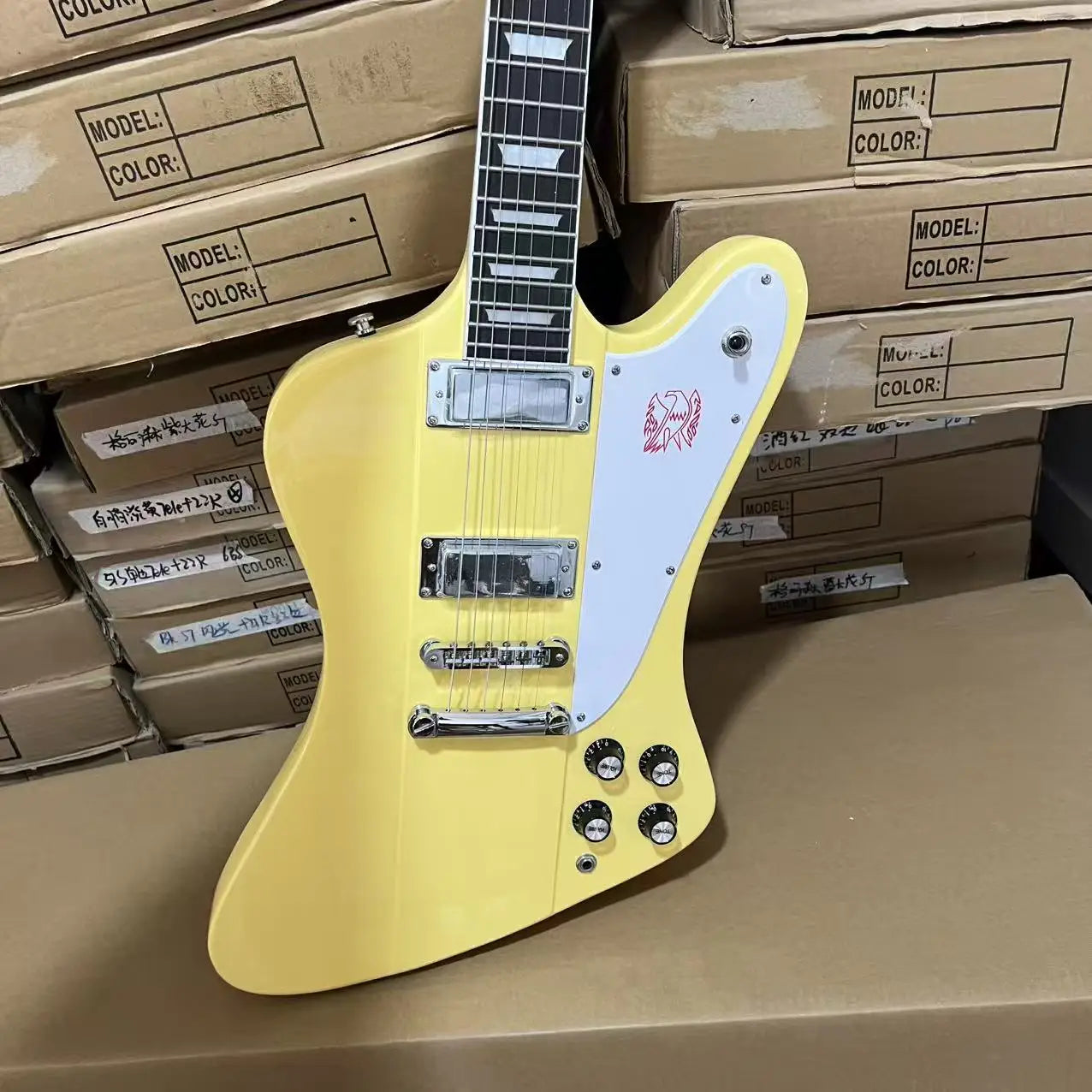 Firebird Electric Guitar HH Pickups Chrome Hardware Rosewood Fingerboard