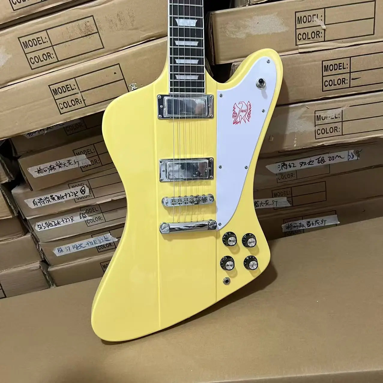 Firebird Electric Guitar HH Pickups Chrome Hardware Rosewood Fingerboard