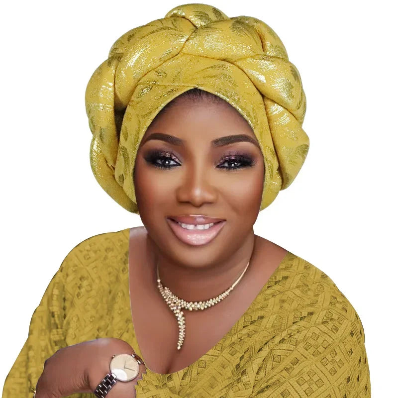Elegant African Head tie Already Made Women's Auto Gele