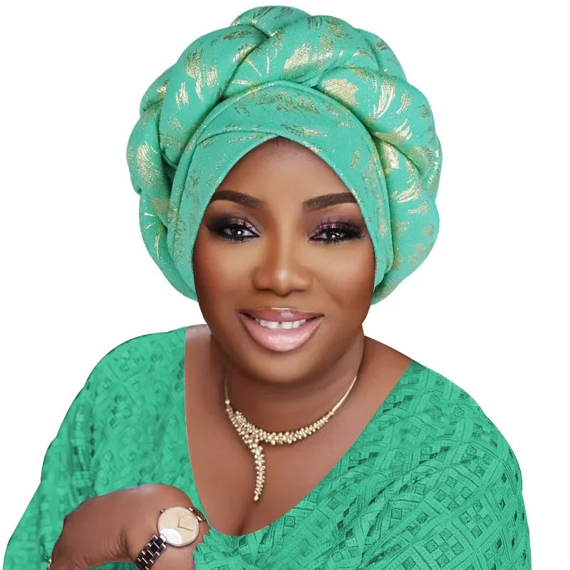 Elegant African Head tie Already Made Women's Auto Gele