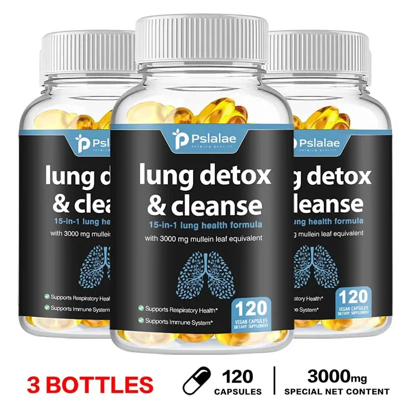 Lung  Detox & Cleanse Capsules - Supports Bronchial and Respiratory Health, Promoting Lung Cleansing and Detoxification