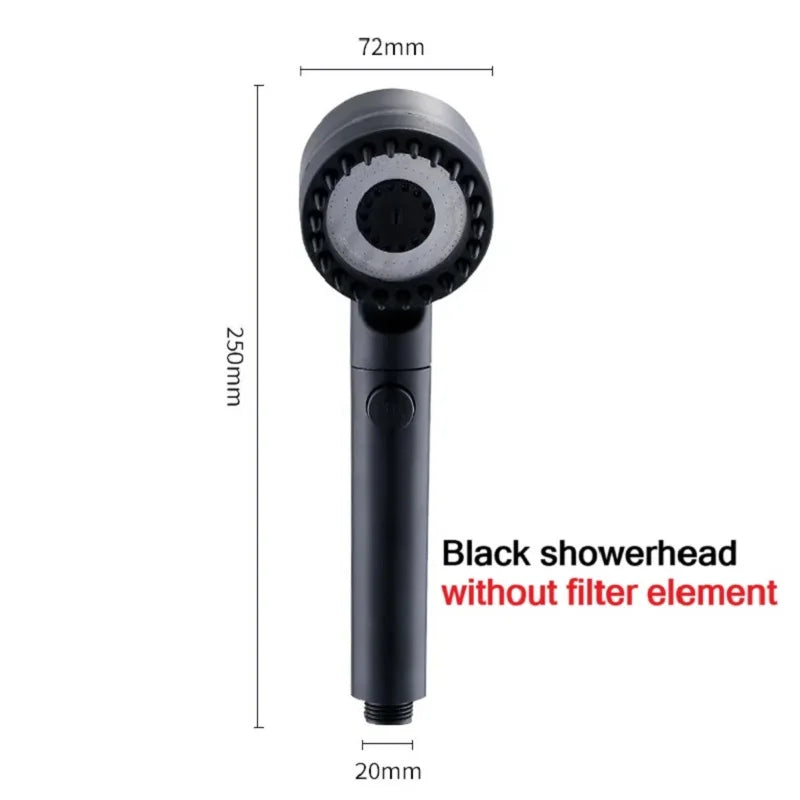 High Pressurized Filter Shower Head 3-mode Adjustable Spray