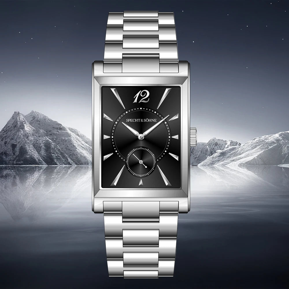 Authentic Waterproof Square Shape Men Wristwatches