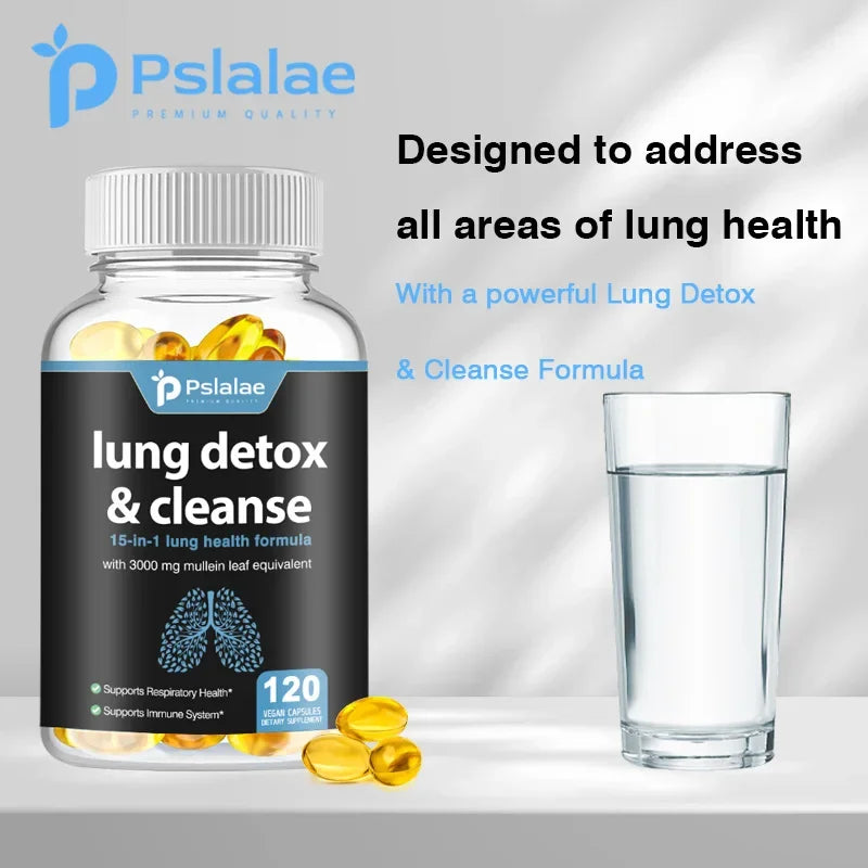 Lung  Detox & Cleanse Capsules - Supports Bronchial and Respiratory Health, Promoting Lung Cleansing and Detoxification
