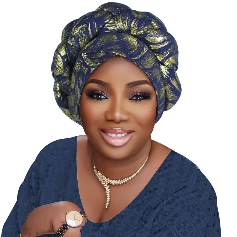 Elegant African Head tie Already Made Women's Auto Gele