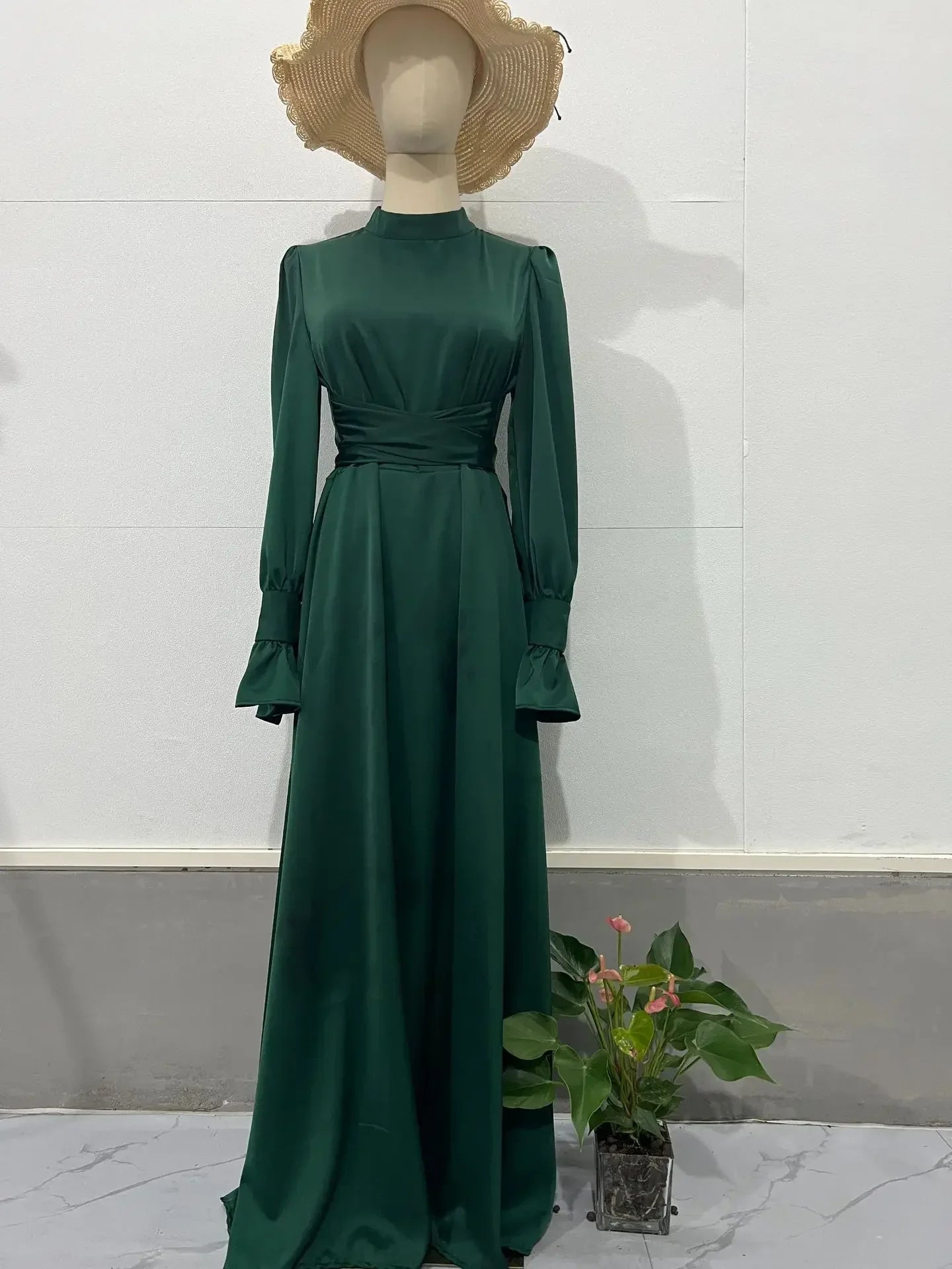 Modest Vintage Waisted Long Dresses for Women