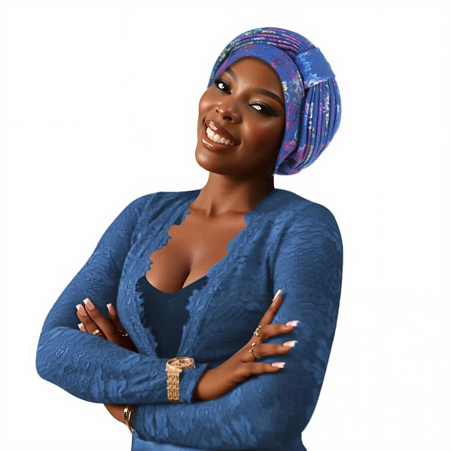 Elegant African Head tie Already Made Women's Auto Gele