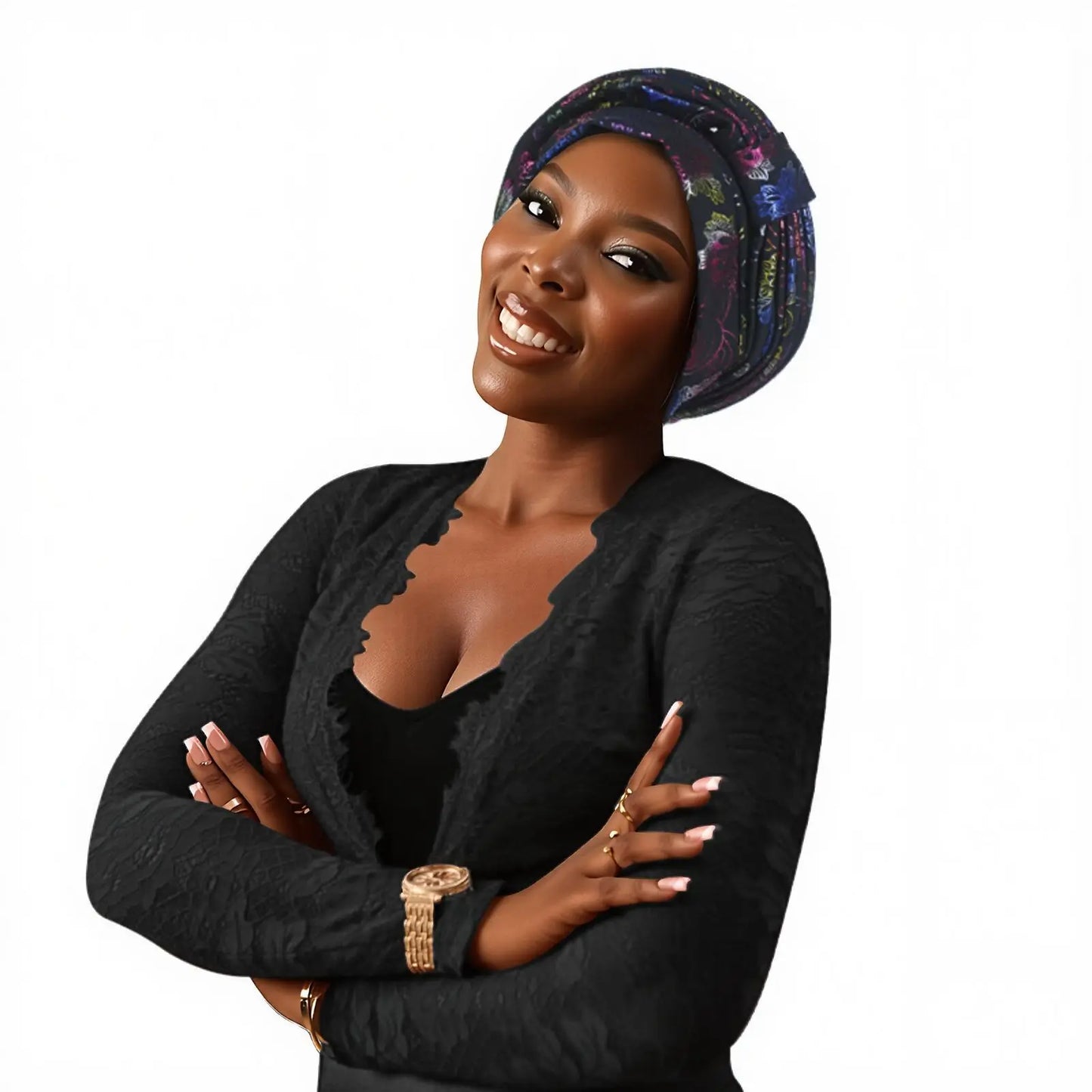 Elegant African Head tie Already Made Women's Auto Gele