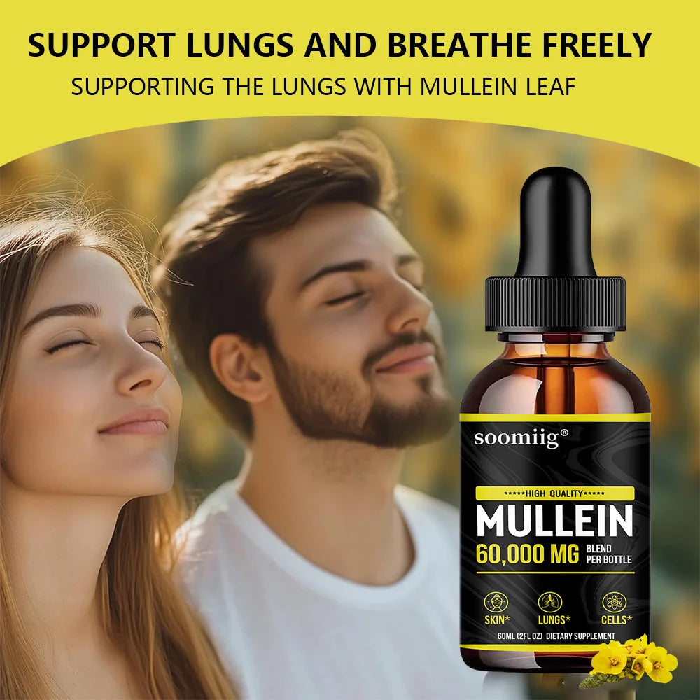 Mullein Extract Tincture, Supports Respiratory Health, A Blend of Mullein Leaves and Flowers (Mulleinus Officinalis)