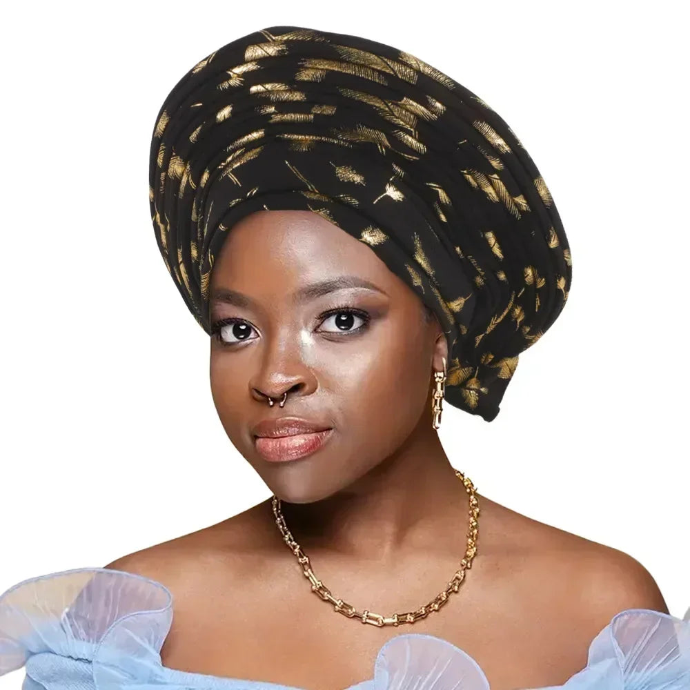 Elegant African Head tie Already Made Women's Auto Gele