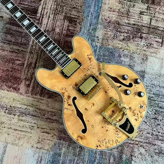 Electric guitar, semi-hollow HH pickup, maple body, rosewood fretboard, 22 frets, 6 strings