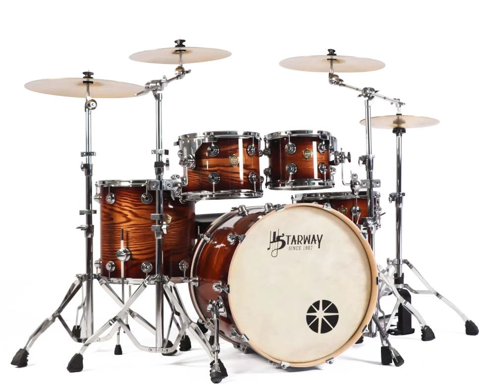 D36 Quality Drum set, 2 Colors Five Tambor and Four Cymbals Acoustic J Drum Sets