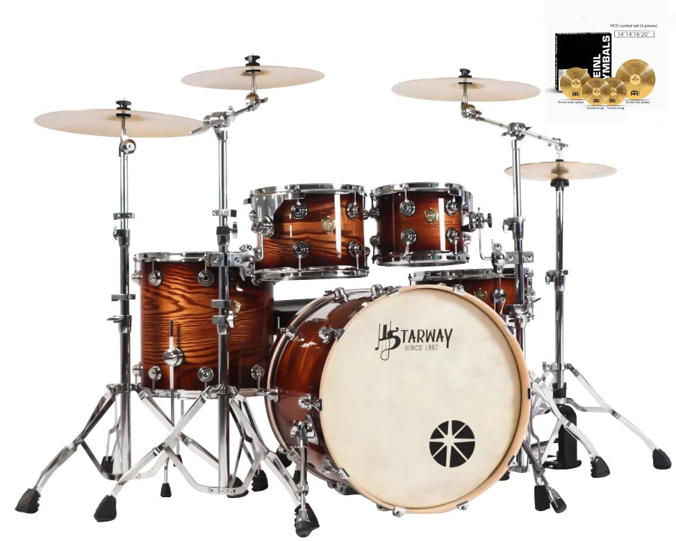 D36 Quality Drum set, 2 Colors Five Tambor and Four Cymbals Acoustic J Drum Sets
