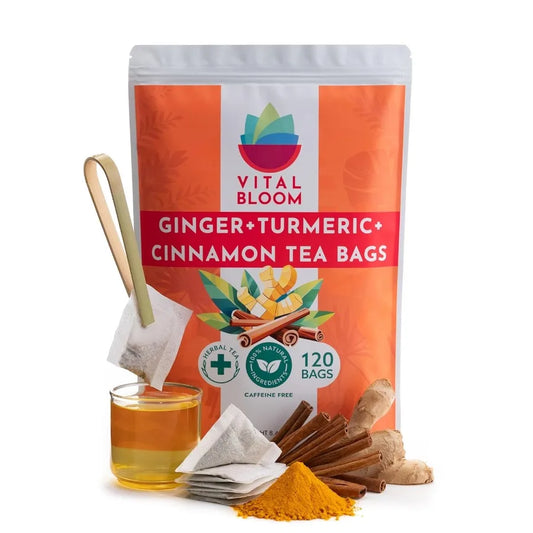 120 Tea Bags Ginger Turmeric Cinnamon Tea Bags