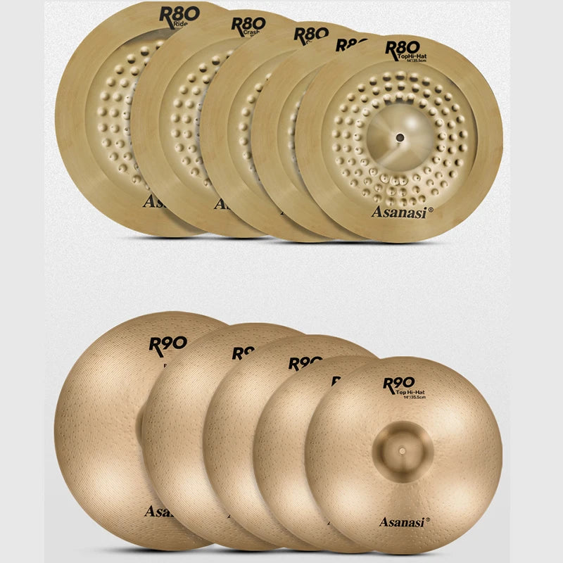 Drum Set with Multi-layer Birch Shells 5 Drums 3 Cymbals and Remo, Drum Skins with Bonus Cymbals