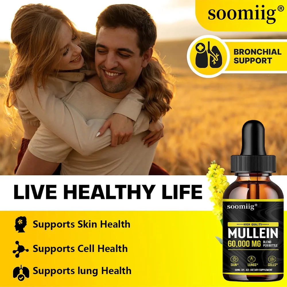 Mullein Extract Tincture, Supports Respiratory Health, A Blend of Mullein Leaves and Flowers (Mulleinus Officinalis)