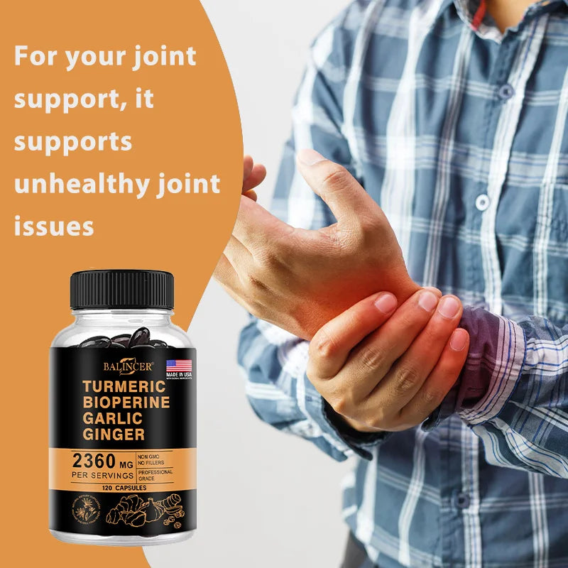 Non-GMO, Organic Turmeric Curcumin Supplement with Black Pepper