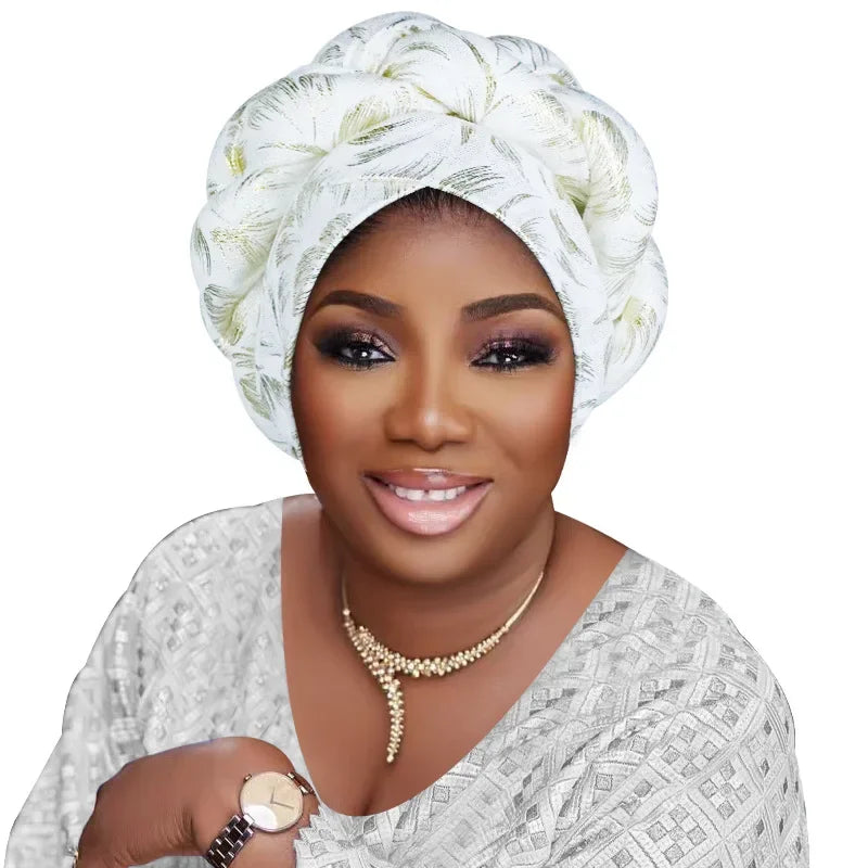 Elegant African Head tie Already Made Women's Auto Gele