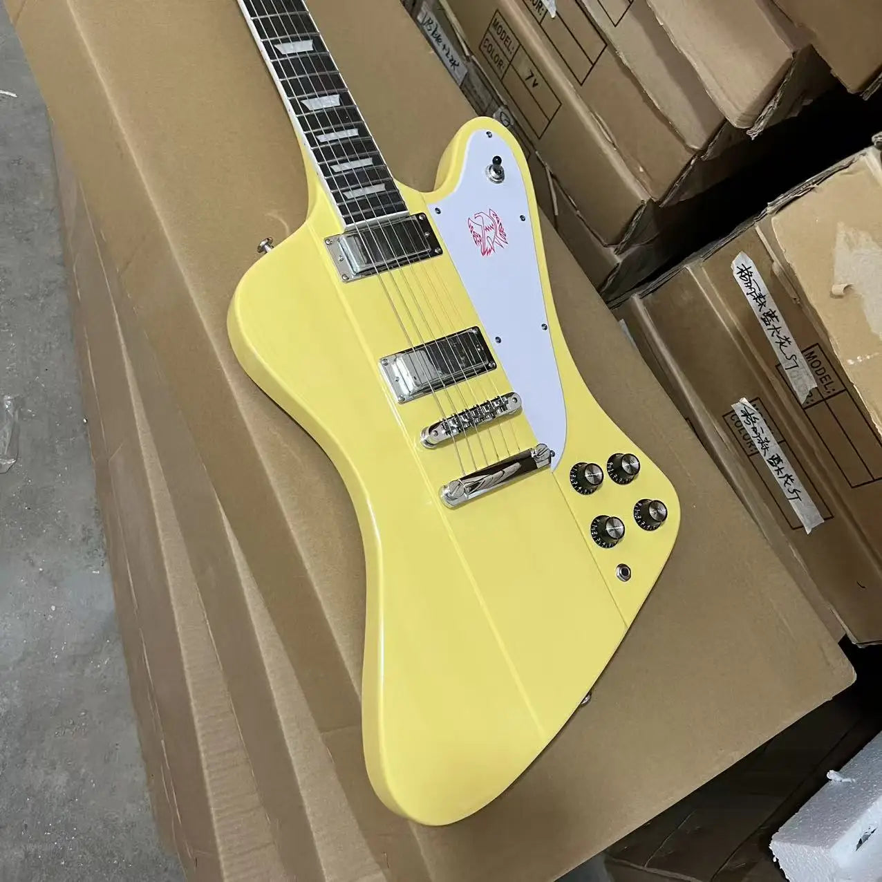 Firebird Electric Guitar HH Pickups Chrome Hardware Rosewood Fingerboard