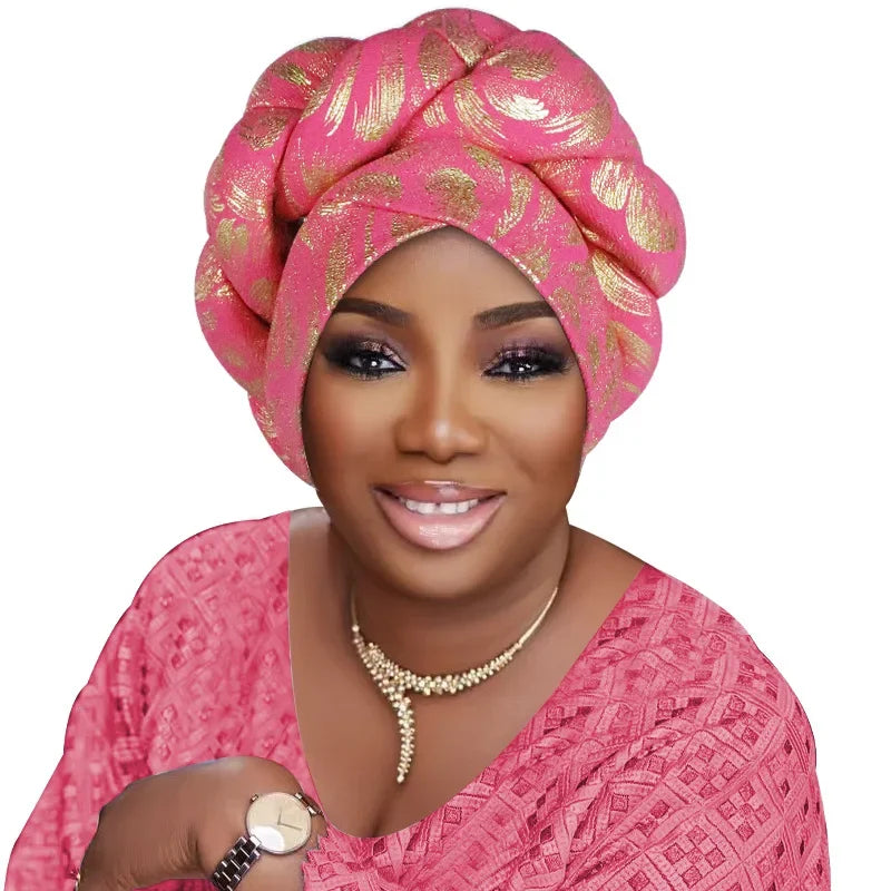 Elegant African Head tie Already Made Women's Auto Gele