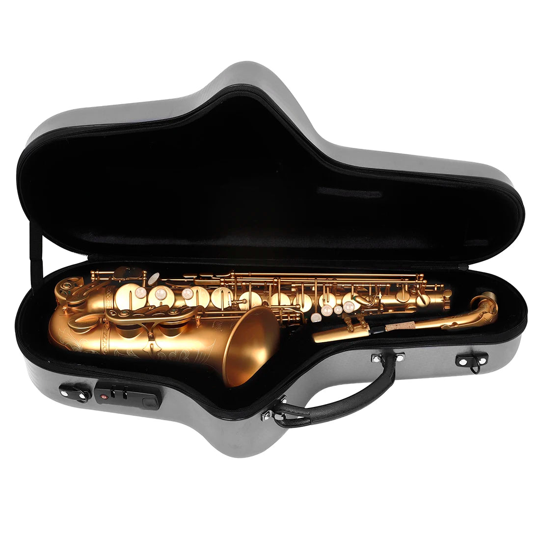 Saxophone Brass Frosted Gold E Flat Sax Woodwind Instrument Boutique