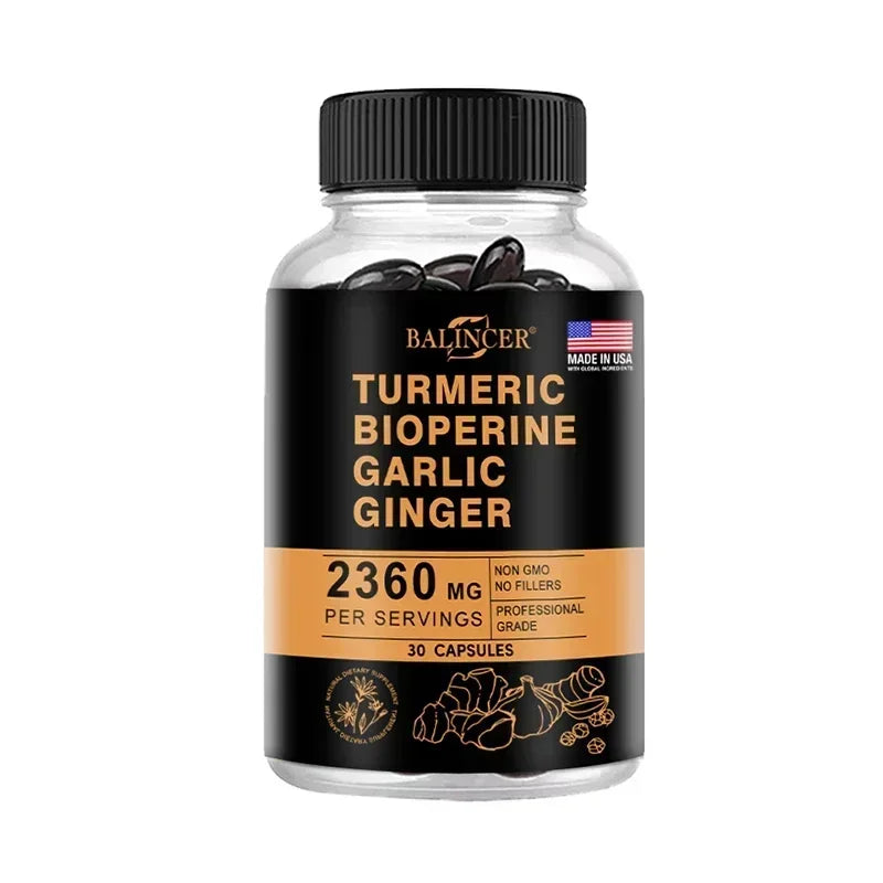 Non-GMO, Organic Turmeric Curcumin Supplement with Black Pepper