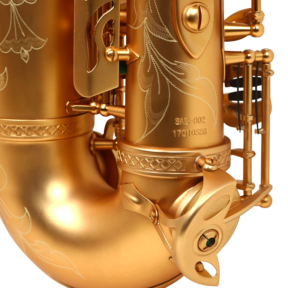 Saxophone Brass Frosted Gold E Flat Sax Woodwind Instrument Boutique