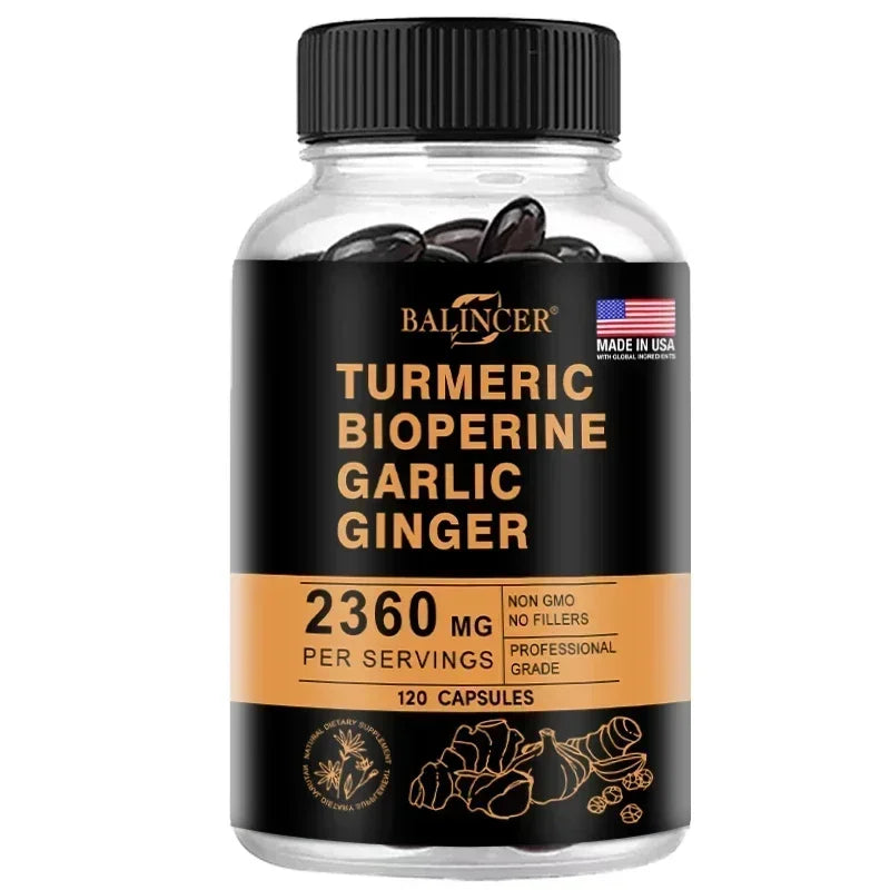 Non-GMO, Organic Turmeric Curcumin Supplement with Black Pepper