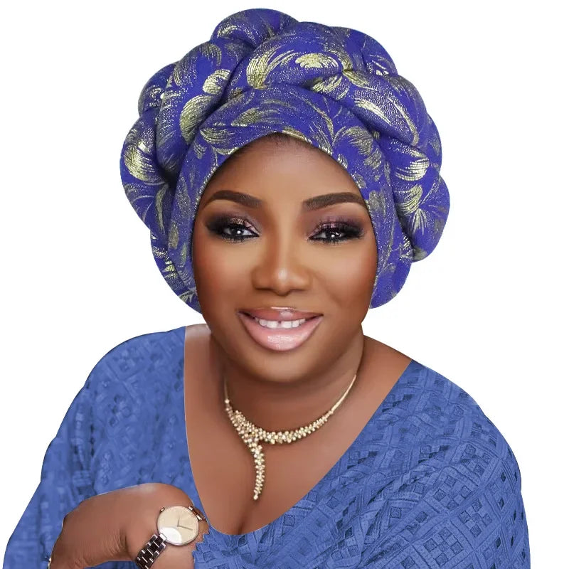 Elegant African Head tie Already Made Women's Auto Gele