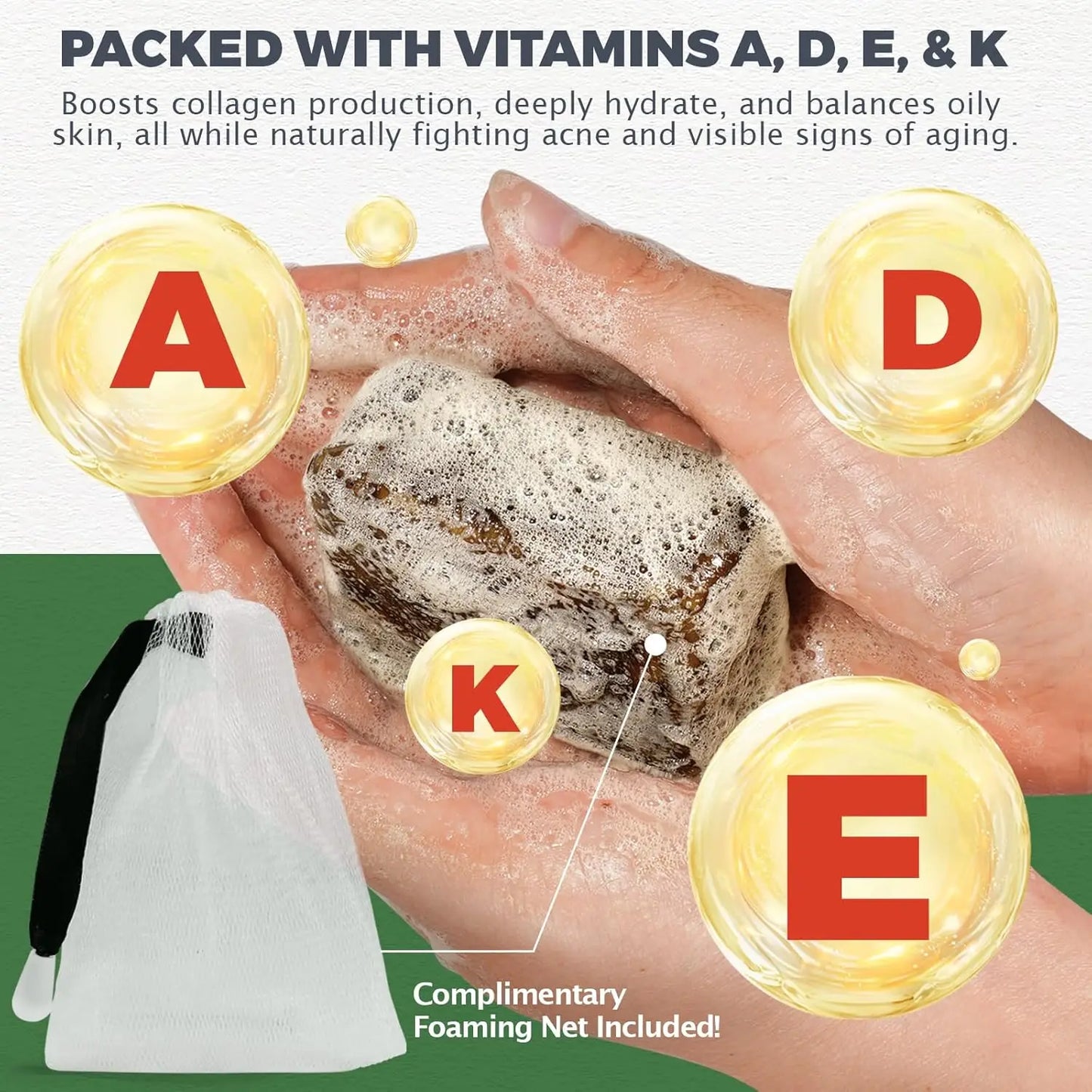 Raw African Black Soap for Oily Skin, Dark Spots