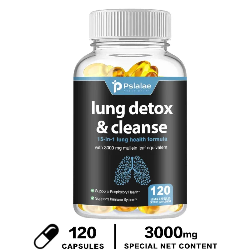 Lung  Detox & Cleanse Capsules - Supports Bronchial and Respiratory Health, Promoting Lung Cleansing and Detoxification