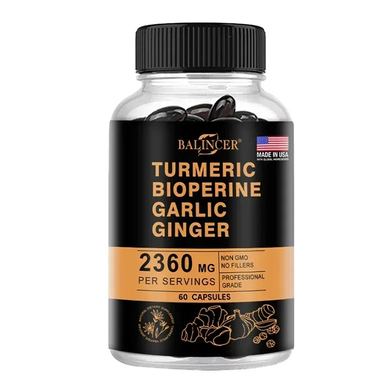 Non-GMO, Organic Turmeric Curcumin Supplement with Black Pepper