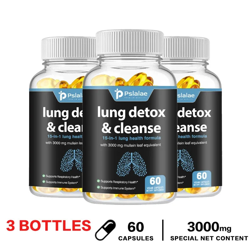 Lung  Detox & Cleanse Capsules - Supports Bronchial and Respiratory Health, Promoting Lung Cleansing and Detoxification