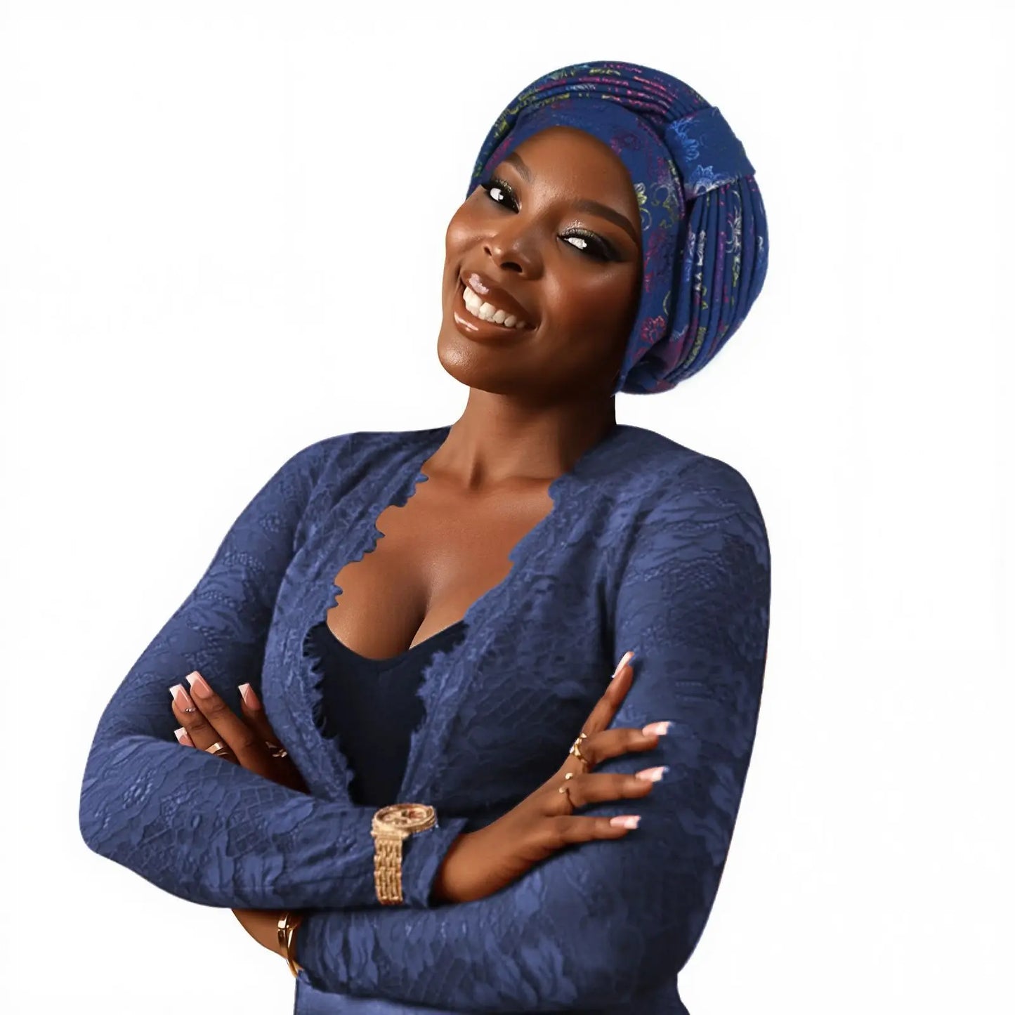 Elegant African Head tie Already Made Women's Auto Gele