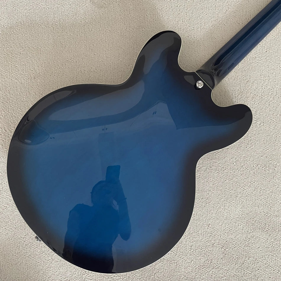 hollow electric guitar, Chrome Hardware, HH pickup, maple guitar body,