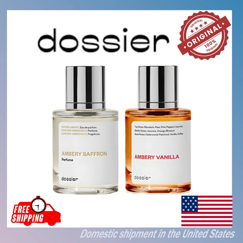 50ML Dossier Ambery Saffron Ambery Vanilla Arabian Pheromone Perfume